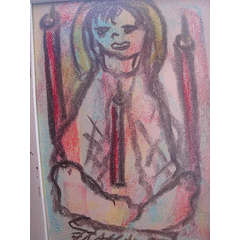 Frans Claerhout, mixed media on paper